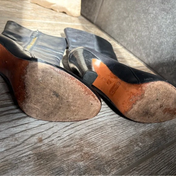 Coach Black  Leather boots - Picture 3 of 7
